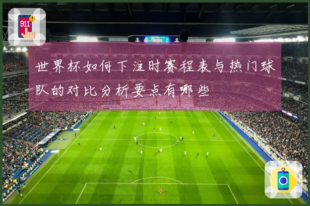 世界杯如何下注时赛程表与热门球队的对比分析要点有哪些